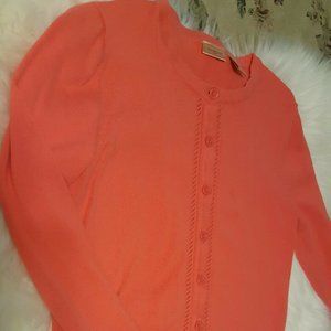 NorthCrest Cardigan Sweater Coral